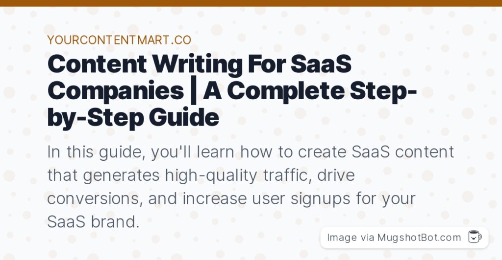 SaaS Content Writing