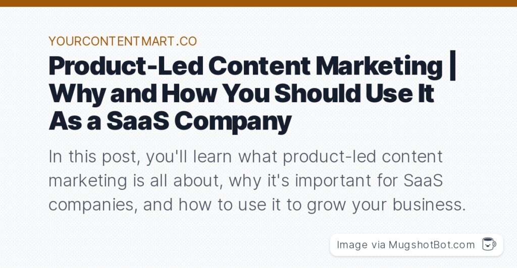 product-led content marketing