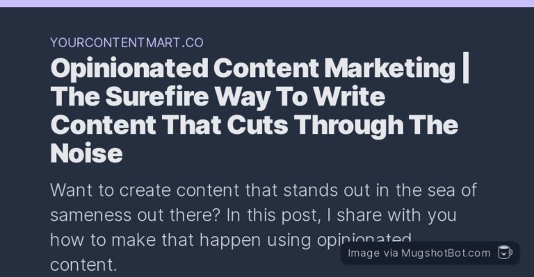 opinionated content