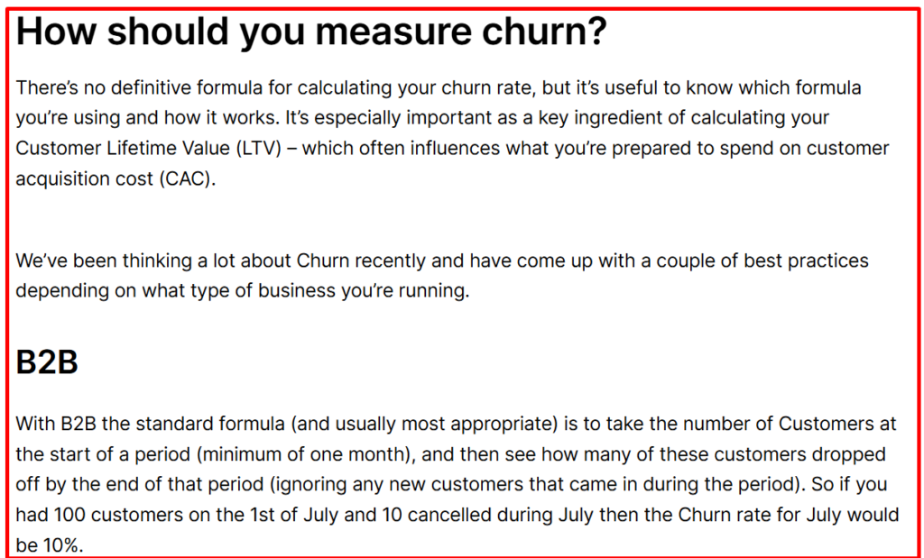 How should you measure churn