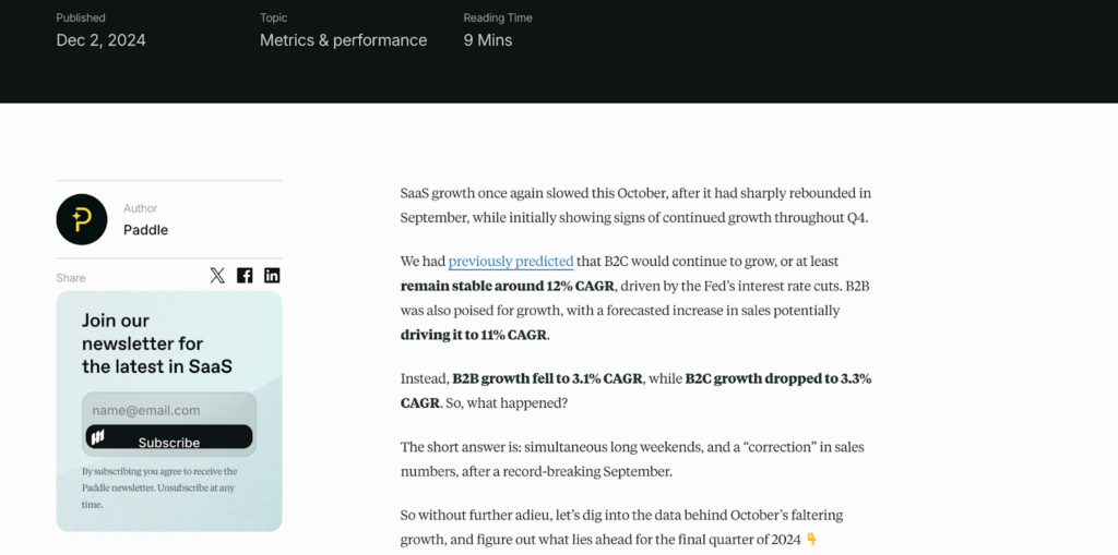 Paddle-metrics & performance
