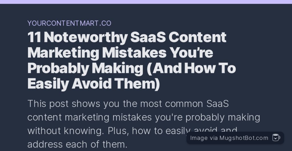 saas content marketing mistakes