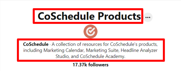 Coschedule Products Board