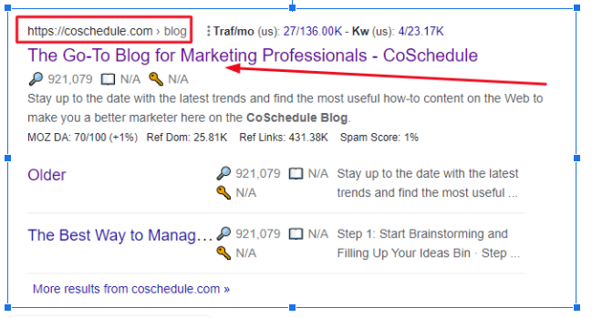 Coschedule marketing google search