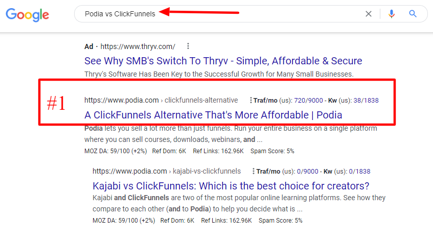 Podia-vs-ClickFunnels-Google-Search