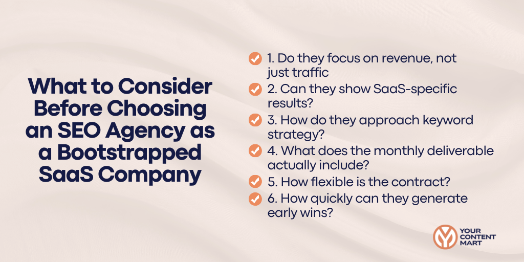 What to Consider Before Choosing an SEO Agency as a Bootstrapped SaaS Company