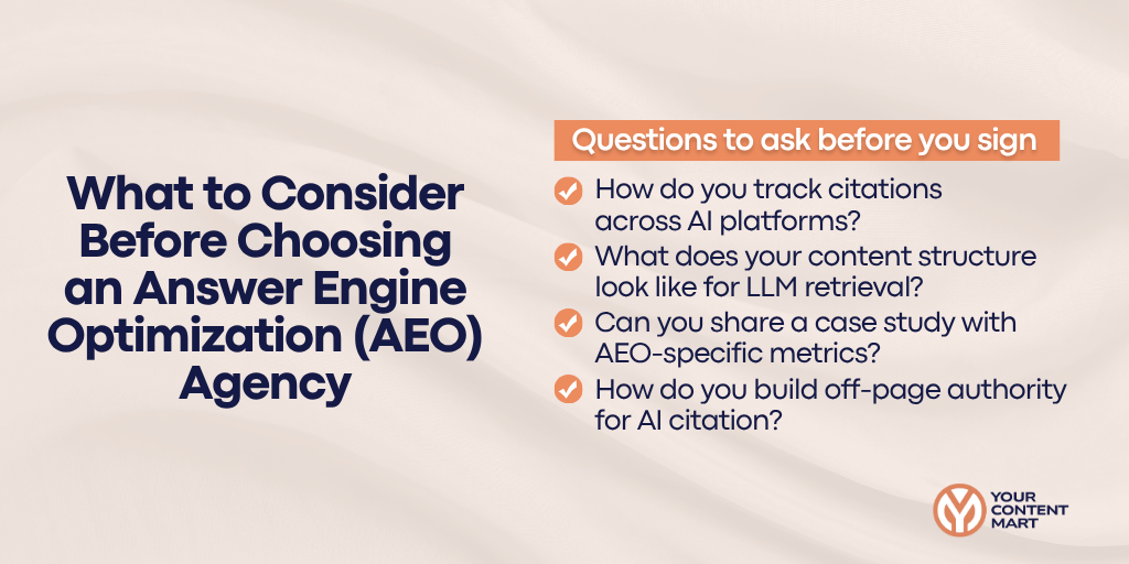What to Consider Before Choosing an Answer Engine Optimization (AEO) Agency