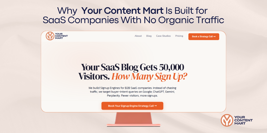 Your Content Mart Homepage display on screen