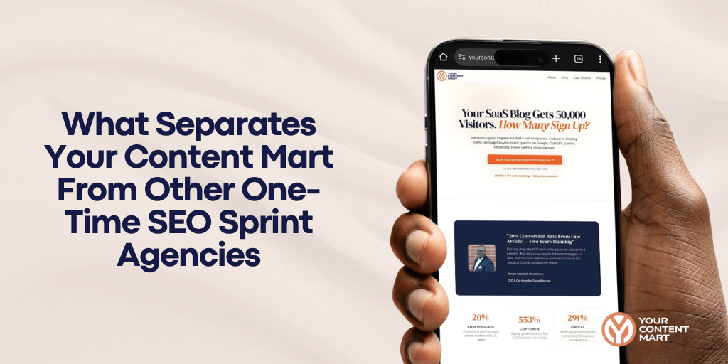 What Separates Your Content Mart From Other One-Time SEO Sprint Agencies