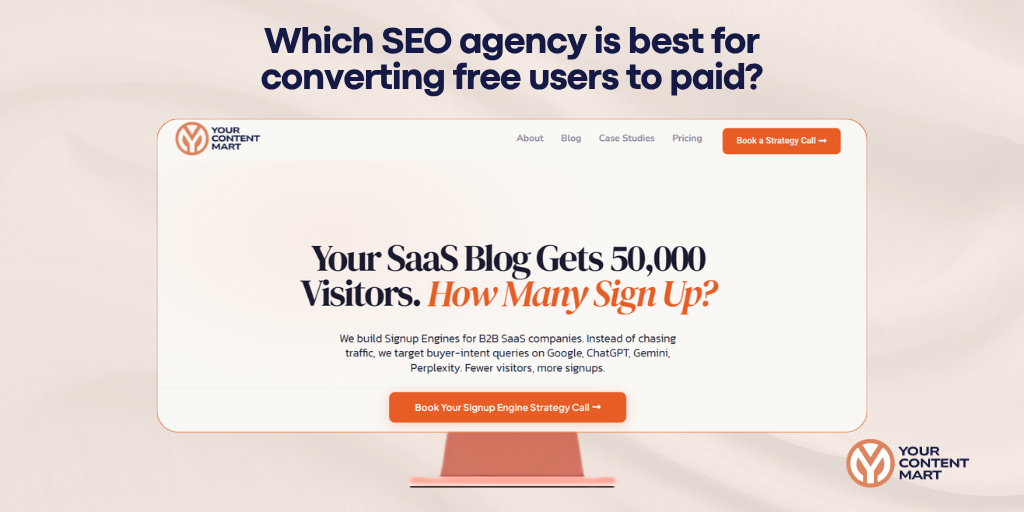 Which SEO agency is best for converting free users to paying customers?
